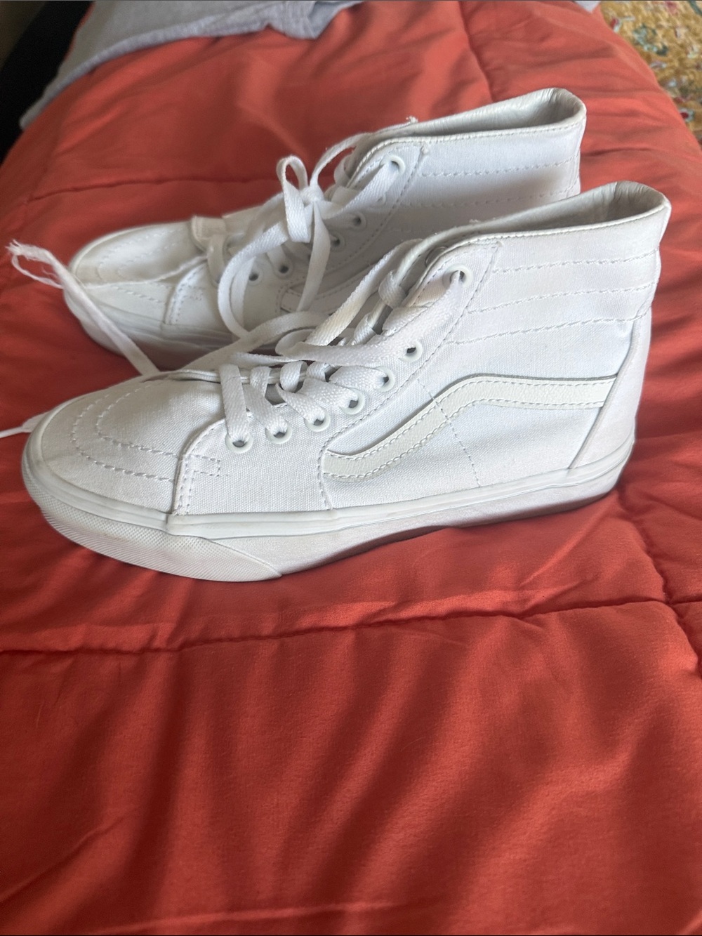 Vans All-White High-Top Skate Sneakers